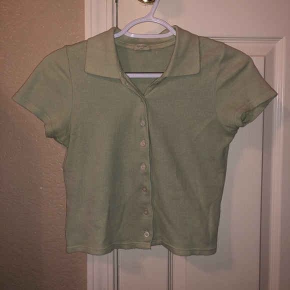 Brandy Melville Tops - Brandy Melville Green Caroline top
